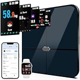DEKABR Smart WiFi Scale for Body Weight & Fat Percentage, Most Accurate Digital Bathroom Scale with Larger TFT Display, 24 Body Composition Analyzer BMI Health Monitor for Fitness, Syncs with Apps