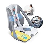 DIBAKO Lumbar Support Pillow for Office Chair, Back Support for Chair, Recliner, Gaming Chair, Ergonomic Memory Foam Car Seat Cushion for Back Tailbone Sciatica Pain Relief Wheelchair Travel
