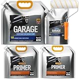 DWIL Garage Floor Epoxy Kit, Water-based Garage Floor Paint, High Gloss Epoxy Garage Floor Coating Kit, Low Odor Concrete Floor Paint for Garage Basement Home, 1 Car Kit, Light Gray