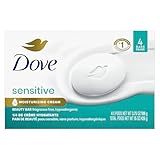 Dove Beauty Bar Soap Sensitive, 24 Bars for Sensitive Skin, Fragrance Free and Hypoallergenic 3.75 oz