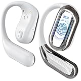 EUQQ Open Ear Bluetooth 5.4 Headphones, Wireless Earbuds Sport Over Earphones Built-in Mic with Ear Hooks 50H Playtime Ear Buds LED Display Charging Case