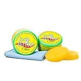 Earth Brite All Natural Multipurpose Cleaner for Bathroom, Floor, Kitchen and More | 300g Citrus Natural Clay Tub + Sponge (2-Pack) Includes Bonus Diamond Towel Cleaning Supplies Kit
