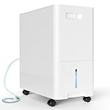 Euhomy 4500 Sq.Ft Energy Star Dehumidifier for Basement with Drain Hose,50 Pint to 110 Pint Large Dehumidifier with 1.59 Gallon Water Tank and Auto Shut-off and 4 Operation Modes for Home