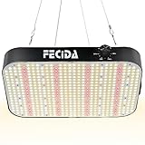 FECiDA LED Grow Light Dimmable 6000 Lumen 65 Watt, 2024 Best Grow Lights for Indoor Plants Full Spectrum, Hanging Seed Starting Seedlings Vegetable Growing Lamps, Daisy Chain Function, Built-in Fan