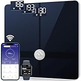 FITINDEX Wi-Fi Scale for Body Weight, FSA HSA Eligible Bluetooth Body Fat Scale Smart Digital Weight BMI Scale, Bathroom Scale 13 Body Composition Analysis Health Monitor with ITO Coating Technology