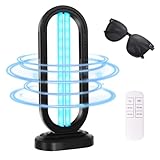 Feefir UV Light Sanitizer,UVC Home Disinfection Device 4-Speed Timing and Remote Control,Ultraviolet Light Sanitizer for Bed Bugs and Dust Mites,UV Lamp for Whole Room