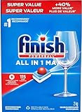 Finish - All in 1 MAX - Dishwasher Detergent - Powerball - Dishwashing Tablets Powerful Clean- Dish Tabs - Fresh Scent, 115 Count - Packaging May Vary