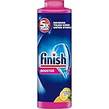 Finish Powder Dishwasher Booster, Lemon Sparkle 14 oz Bottle, Hard Water Booster (Pack of 2)