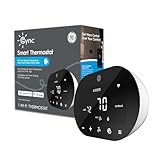 GE Cync Smart Thermostat for Home, Energy Star Certified, Smart Home Programmable WiFi Thermostat, Works with Amazon Alexa and Google Home, Digital Touch Screen, Black