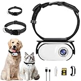 GHWMYD Updated 360° Rotating Cat Camera Collar with 16GB SD Card, Pet Collar Camera HD 1080P Cat Video Camera Mini Collar Camera for Dogs Cats Present Indoor/Outdoor (16GB)