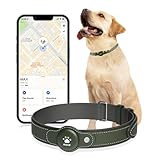 GPS Tracker for Dogs, 2 in 1 Pet Tracking Smart Collar (Only iOS), No Monthly Fee GPS Tracker Dog Collar, Real-time Location Comfortable PU Tracker Tag for Small, Medium Large Dogs(Locator Included)