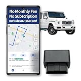 GPS Tracker for Vehicles No Monthly Fee, No Subscription, 4G SIM Card and Data Included, Trip History, GeoFence, Driving Alerts, OBD, No Battery Needed