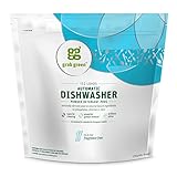 Grab Green Automatic Dishwashing Detergent Pods, 132 Count, Fragrance Free, Plant and Mineral Based, Superior Cleaning, Powerful Grease Removal, Brill