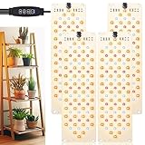 Grow Light,40W Ultra-Thin Panel Grow Lights for Indoor Plants,316LEDs Full Spectrum Grow Lights for Under Cabinet Plant, Grow Lamp with 3/9/12H Timer,10 Dimmable Levels for Plants Growing (4pcs)