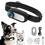 HD 1080P Dog Tracker Collar,No WiFi Needed Cat Collars Camera Sport/Action Camera with Video Records,Mini Body Cam Indoor/Outdoor Wireless Collar Pet Supplies/Stuff Designed for Dogs Birthday Gift