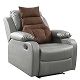 HOMBYS Lumbar Support Pillow with Headrest for Recliner,Khaki Recliner Chair Cushion for Back Pain,Big High Down Alternative Back Support for Recliner with Chairt Headrest