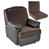 HOMBYS Memory Foam Lumbar Support Pillow for Recliner with Recliner Chair Seat Cushion-Thick Seat Cushion for Elderly with Long Back Support, Extra Large & Non-Slip