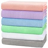 HOMEXCEL Bath Towel 6 Pack, 30 x 60 inch Microfiber Pool Towels Oversized, Soft, Absorbent, Lightweight and Quick Drying Towels for Body, Sport, Yoga, SPA, Pool, Fitness for Adults and Kids