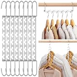 HOUSE DAY Space Saving Hangers for Clothes 20 Pack, Heavy Duty Hanger Organizer | 30 Lbs Capacity |, Metal Magic Hanger, Sturdy Multi Hangers, Closet Space Saver Hangers Closet Organizers and Storage