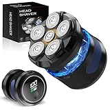 Head Shavers for Bald Men, Newly Designed Magnetic Head and Face Shaver for Men, Cordless Electric Razor, Hypoallergenic Wet/Dry Shaving, USB C Rechargeable, IPX7 Waterproof (BlackBlue)