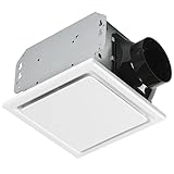Homewerks 7140-80 Bathroom Fan Ceiling Mount Exhaust Ventilation, 1.5 Sones, 80 CFM, White
