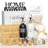 House Warming Gifts New Home, Housewarming Gift Baskets for Couples, Homeowners, Clients, Women, Realtors, Closing Gifts for Home Buyers, 14 Pcs First House Essentials, New Apartment Welcome Home Gift
