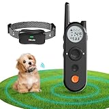 Htcuto Wireless Dog Fence 3500FT Electric Fence and 6100FT Remote Training Collar, 185 Days Rechargeable Battery - IPX7 Waterproof Collar, Vibrate/Beep/Shock Modes for All Dogs.…