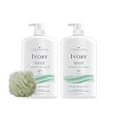 Ivory Body Wash - Ivory Clean Body Wash Pump Original with body pump. Ivory soap pamper yourself with this moisturizing body wash pump with 35 Fl. Oz. each with shower loofah 2Pack (Sensitive Skin)