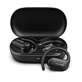 JLab Open Sport Earbuds, Black, Ear Hook Design for Workout Fitness, Wireless Open-Ear Audio Freedom, Safe Listening, Bluetooth Multipoint, Customize with The App