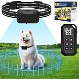 Jizboc Wireless Dog Fence,Dog Tranining Collar with Remote Control,Electric Fence for Dogs,Wireless Dog Fence System-300M,Medium and Large Dog Collar.