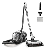 Kenmore DC5070 500 Series Bagless Canister Vacuum with Hair Eliminator Brushroll，2-Motor Cyclonic Technology, HEPA Filtration & 24' Auto Cord Rewind for Pet, Carpets, Hard Floors, Stairs, White