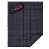 KingCamp Camping Blanket Lightweight, Multifunctional Warm Puffy Outdoor Blanket with Snap Button, Water Repellent, Backpacking Quilt for Travel, Airplane, Hiking, Picnic