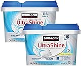 Kirkland Signature Premium Dishwasher Detergent Pacs: Lemon Citrus Scent - 2 Count (230 Pacs) + Bonus Gift