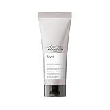 L'Oreal Professionnel Color Depositing Purple Conditioner | Neutralizes Unwanted Brassy & Yellow Tones | For Natural, Colored, or Bleached White, Silver, & Blonde Hair | 6.8 Fl. Oz.