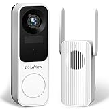 LaView Doorbell Camera Wireless, 2K 3MP HD WiFi Video Doorbell with Chime, Battery Powered Weatherproof Door Security Camera, Human Detection Night Vision, Two-Way Audio, USA Cloud Server