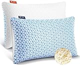Love Attitude Pillows King Size Set of 2, King Size Pillows for Bed Shredded Memory Foam Pillows Adjustable, Cooling Pillow Soft and Supportive for Side Back Stomach Sleepers
