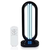 Lumivyx HaloClean UV - Home Disinfection Device, UVO254 Powered Home Ozone Disinfection Tower, 3- Speed Timing with Remote Control, Chemical-Free Disinfection, for Baby Room, Basement, Bedroom (1Set)