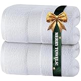 Luxury Bath Sheets Towels for Adults Extra Large | Highly Absorbent Hotel Collection | 35x70 Inch | 2 Pack (White)