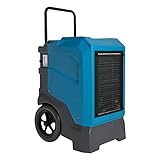 MOUNTO 310 Pints LGR Commercial Dehumidifier with Built-In Pump and Drain Hose – Portable, Heavy-Duty Dehumidifier with Wheels for Basements, Garages, Home, and Job Sites (Blue)