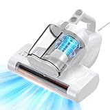 Mattress Vacuum Cleaner Bed Vacuum Cleaner with 16Kpa Suction 253.7nm UV-C Light & 40000 Rpm/Min Brushroll Rotation & HEPA Filter & Heating Tech, Includes A Spare Filter ,600W, (Ultra-UVC-K16, Corded)