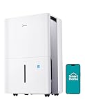 Midea 1,500 Sq. Ft. Energy Star Certified Dehumidifier With Reusable Air Filter 22 Pint - Ideal For Basements, Large & Medium Sized Rooms, And Bathrooms (White)