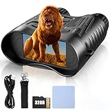 Mildhug Night Vision Goggles - 1315FT 4K Night Vision Binoculars for Adults, 8X Digital Zoom, 4000mAH Rechargeable Battery 3.2'' Screen with 32GB TF Card