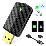Mini Wireless Carplay Adapter with Fast Stable 5Ghz WiFi Bluetooth Connection, Wired to Wireless Carplay Adapter for Apple, Compatible with iPhone 6 or above/iOS10+ & Cars from 2016