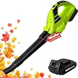 Mueller UltraStorm Cordless Leaf Blower, 130 MPH 20 V Powerful Motor, Electric Leaf Blower for Lawn Care, Battery Powered Leaf Blower for Snow Blowing High Capacity Battery & Charger Green