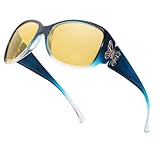 Myiaur Night Vision Driving Glasses for Women, Polarized Yellow Lens Nighttime Glasses for Glare Reduction
