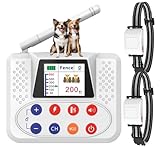 NBSUN Wireless Dog Fence, Electric Fence for Dogs & Training Collar with Big LCD Screen, Portable Wireless Fence Systerm with 2.4GPFC Antenna, Waterproof & Adjustable Dog Perimeter Collar