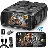 Night Vision Goggles, 4K Night Vision Binoculars for Adult, 3'' HD Screen, 10X Digital Zoom, Photo Albums can be Viewed Through Night Vision Goggles or Mobile Phone APP, Camping Gifts for Adult(32GB)