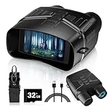 Night Vision Goggles - 4K Night Vision Binoculars for Adults, 3'' HD Screen Binoculars can Save Photo and Video with 32GB TF Card, Black