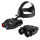 Night Vision Goggles Head Mounted, Rechargeable Hands Free Night Vision Binoculars for Helmet, 984FT Infrared Night Vision Binoculars for Hunting, Binoculars can Save Photo and Video with 32GB TF Card