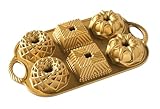 Nordic Ware Geo Bundtlette, 3.5 Cups , Gold